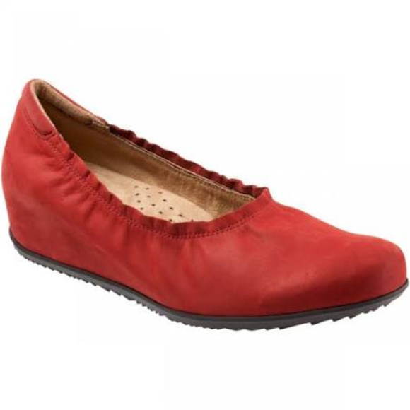 SoftWalk Shoes - SoftWalk Women's Wish Hidden Wedge, Red Nubuck
